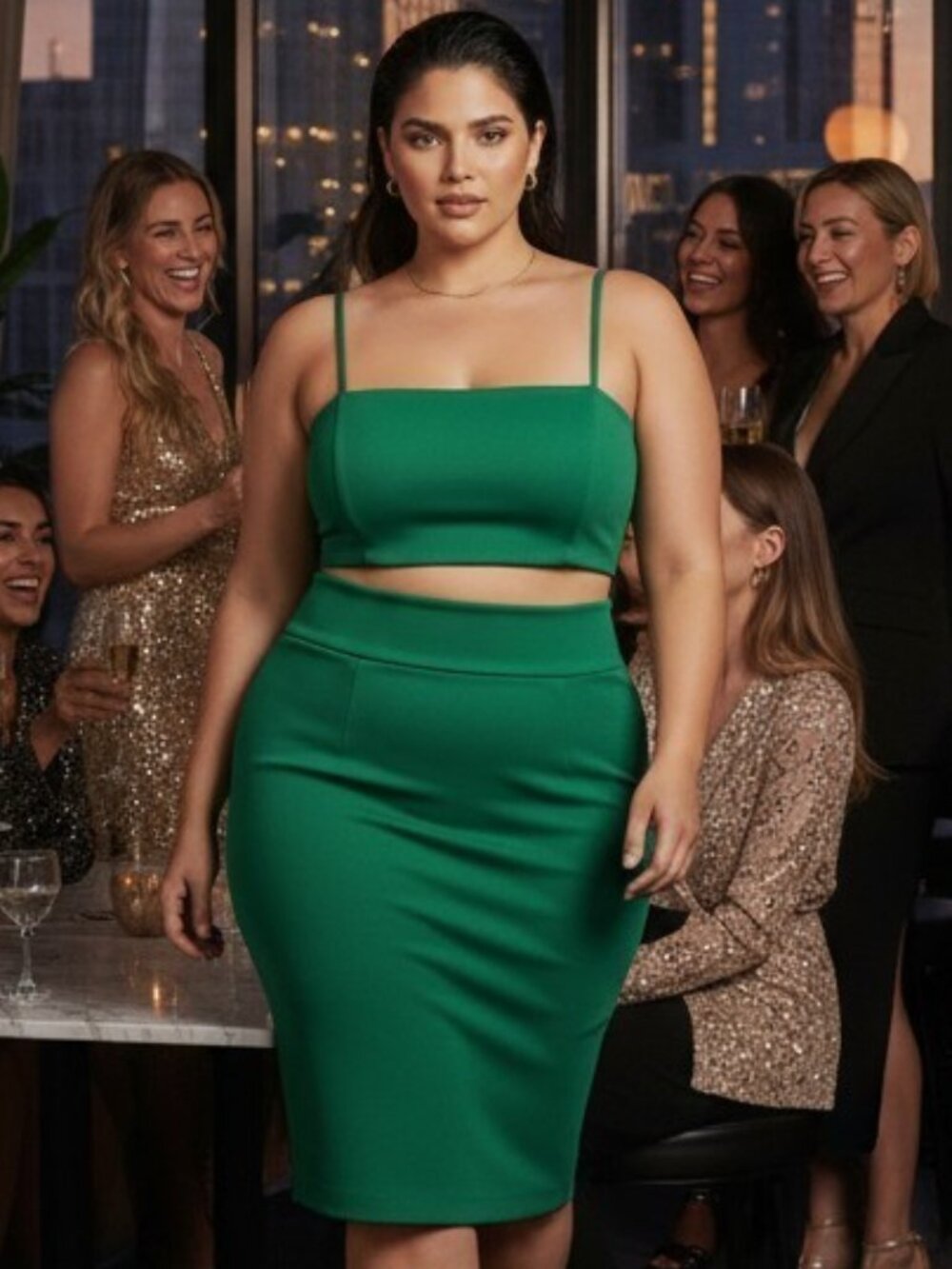 JIBRI Pencil Skirt – Size 2X – Emerald Green – Rare